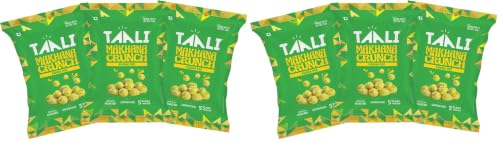 Image of Taali Roasted Makhana | 60 gm (Pack of 6) | Pudina Pop | 100% Vegatarian | Gluten Free, No Cholesterol, No Trans-Fat