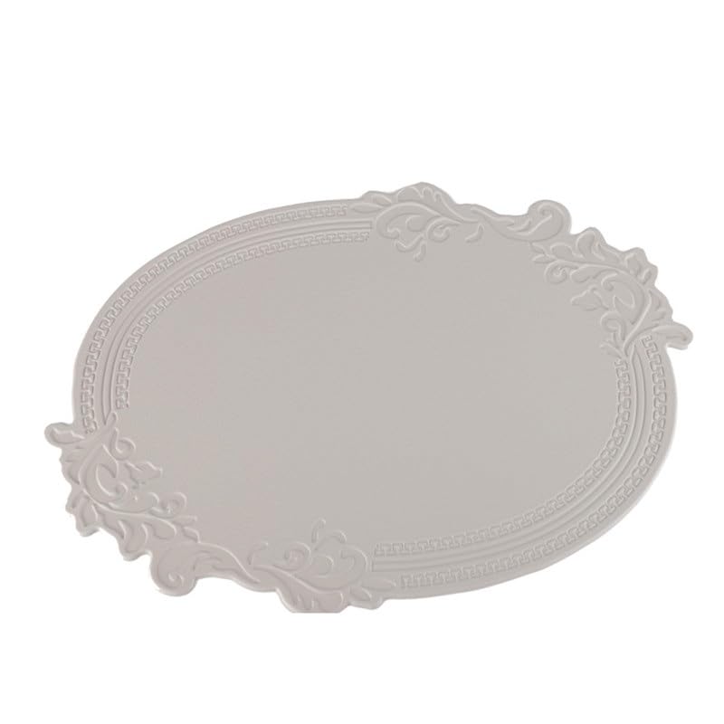 Set de table ovale en cuir gaufré antidérapant accessoire de table rétro western