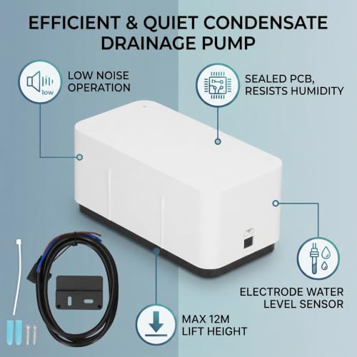 Bomba de aire acondicionado Bomba de condensado automática Piezas del conjunto del de extracción de condensado silencioso 110‑240V 50‑60HZ