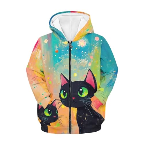 Kids Zipper Hoodies Fashion Boys Girls Hooded Sweatshirt Hoody with Pocket Outdoor Sports Jacket