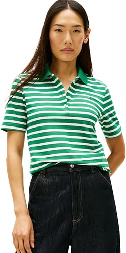 Polo Tommy Hilfiger femme manches courtes haut coton piqué 1985