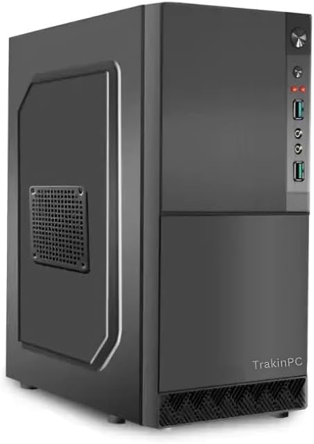 TrakinPC Desktop CPU Computer Core i3 2rd Gen, 4GB DDR3 RAM, 128GB SSD,Ethernet/HD Graphics 2000 / USB 2.0 / Win 10 Basic Software Installed PC for Office & Student, Black