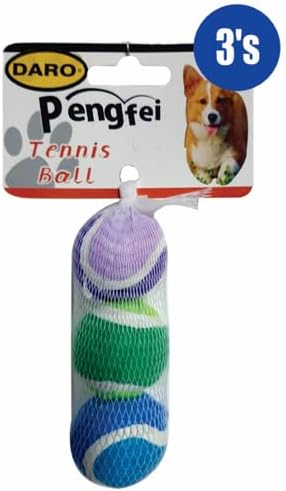 Daro Tennis Ball Tiny 1.5" – 3 Pack | Soft, Pet-Safe Mini Tennis Balls for Small Dogs & Puppies
