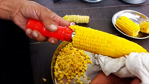 Image of Gambit Plastic Corn Cutter /Stripper with Stainless Steel Blades (Multicolor)