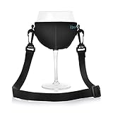 Beautyflier Adjustable Glass Lanyards, Large Bordeaux Burgundy Cup Red Wine Balloon Stemmed Glasses with Neck Strap, Insulator Holder Necklace for Wine Walk and Festival Party