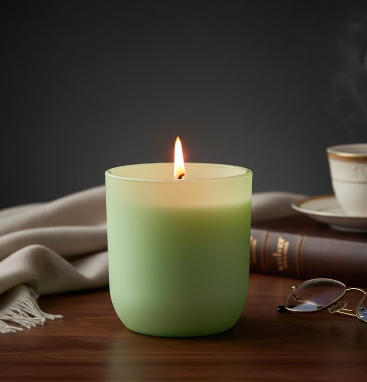 Image of AuraDecor Luxury Scented Candles, Rose Amour, Emerald Dawn, Celeste Tide, 35-40 Hours Burn Time, Luxury Soy Blend, Aromatherapy Home Fragrance Collection (Emerald Dawn)