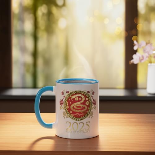 Taza de cerámica Año Nuevo Chino 2025 Serpiente Dragón miniatura 3