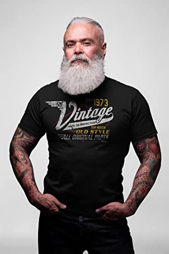 50Th Birthday Gift Shirt For Men - Vintage 1973 Aged To Perfection - Racing-Black-Xl #TOP1