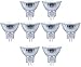 Bonlux GU4 12V 20W MR11 Ampoule Halogène Dimmable blanc chaud 2800K 300lm projecteur gu4 base spot pour l’éclairage de salon, chambre, cuisine (8pcs)