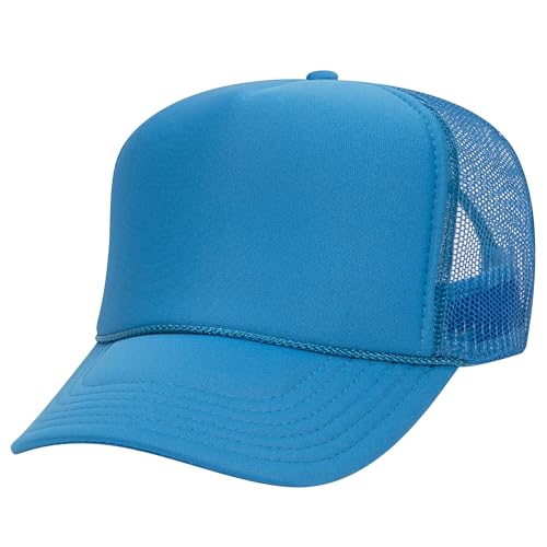 Image of OTTO Polyester Foam Front 5 Panel High Crown Mesh Back Trucker Hats in 97, Bulk, Wholesale