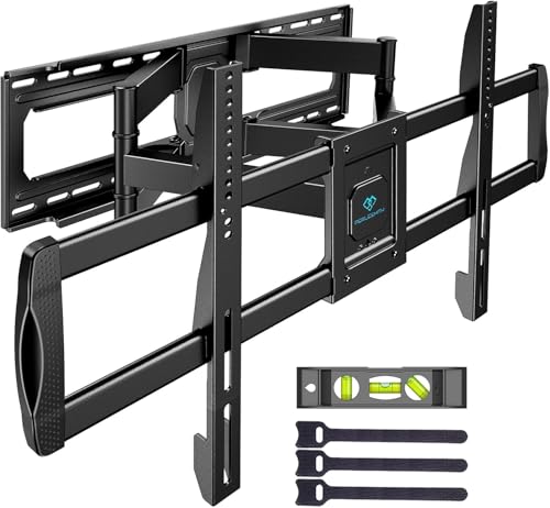 Support mural double bras pour sécuriser et orienter un téléviseur lourd
