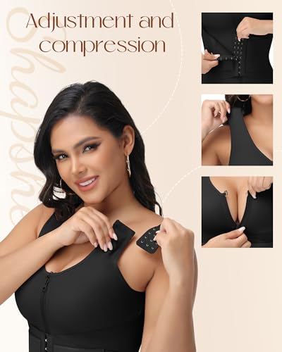 SHAPSHE Waist Trainer for Women Corset Shapewear Tummy Control Postpartum Waist Cincher Body Shaper Bra with Back Support4