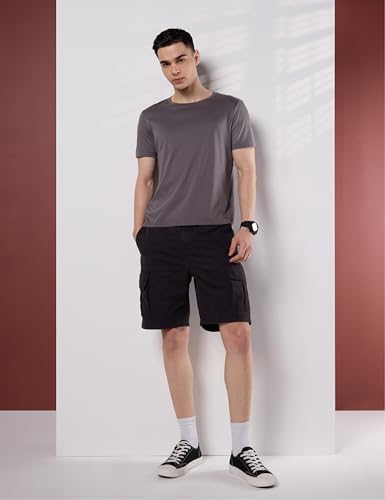 Image of Symbol Premium Men's Relaxed Fit Washed Cargo Shorts - Regular Fit | Pure Cotton (Available in Plus Sizes)