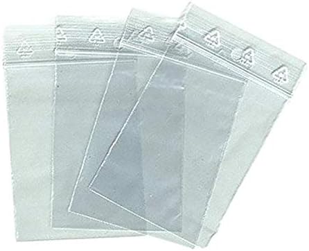 Univers Graphique Pack of 500 Bags 60 x 80 mm Clear with Zips. Zip Closure Bag, 6 x 8 cm, 50 Units Plastic Freezer Bag, REF UGS03-500