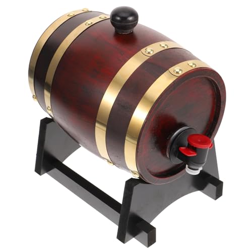 OFFSCH Large Oak Aging Container French Wine Barrel Faucet 1l Beer Dispenser Wooden Barrels for Wine Storage Display