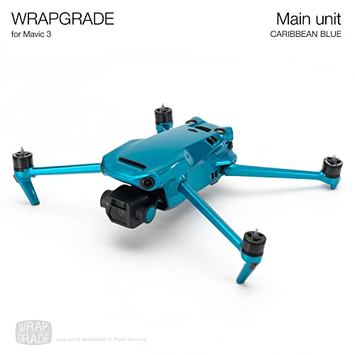 Image of WRAPGRADE Skin Compatible with DJI Mavic 3 Pro (Caribbean Blue)