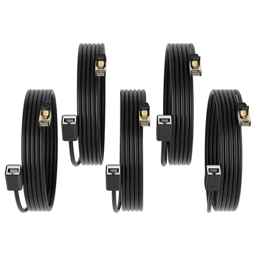 Cable Ethernet Cat6 J&D 6 pies (5 unidades) con conector RJ45 miniatura 1