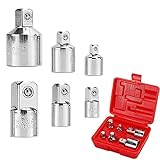 【SET ENTHÄLT】Dieses Adapterset enthält 3 Teile. Reduzierstücke und 3 Stck. Adapter: 3/8-Zoll-Laufwerk (F) auf 1/4-Zoll-Laufwerk (M), 1/2-Zoll-Laufwerk (F) auf 3/8-Zoll-Laufwerk (M), 1/4-Zoll-Laufwerk Adapter von (F) auf 3/8-Zoll-Laufwerk (M) und Adapter von 3/8-Zoll-Laufwerk (F) auf 1/2-Zoll-Laufwerk (M).