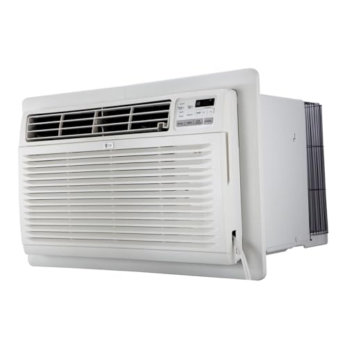 LG 9,800 BTU Through-the-Wall Air Conditioner, Cools 450 Sq.Ft. (18' x 25' Room Size), Electronic Control with Remote, 2 Cooling & Fan Speeds, 4-Way Air Deflection, Supplemental Heat, 230/208V