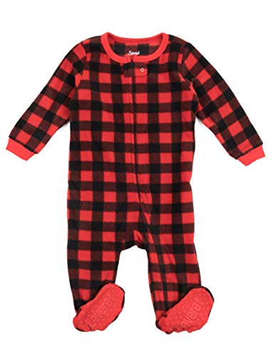Image of Leveret Fleece Baby Boys Girls Footed Pajamas Sleeper Kids & Toddler Christmas Pajamas (3 Months-5 Toddler)
