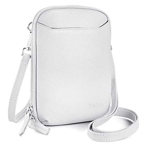 befen Small Crossbody Phone Bag for Women, Genuine Leather Cross Body Cell Phone Purse Wallet Card Holder Mini Shoulder Bags Ladies Handbags with Long Strap Cover