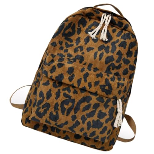 Mochila para escuela y aire libre con estampado moderno de leopardo