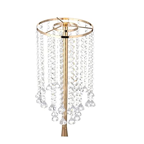 2Pcs 21.88" Centerpieces Tall Crystal Metal Vase Gold Flower Stand Vase For Table Wedding Centerpieces Decoration-Artificial Flower Vase For Dining #TOP6