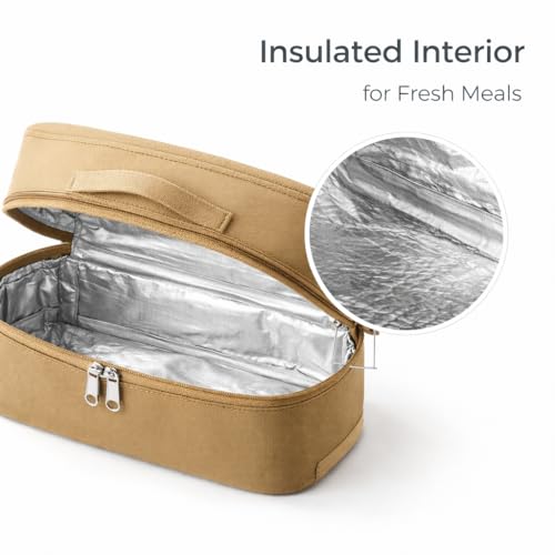 Image of Motka Kids Lunch Box 2 Compartment Combo with Insulated Bag | 700ml Stainless Steel Bento Box for Kids, Leakproof Silicone Seal, Built-in Cutlery, School Travel Food Container - Blue