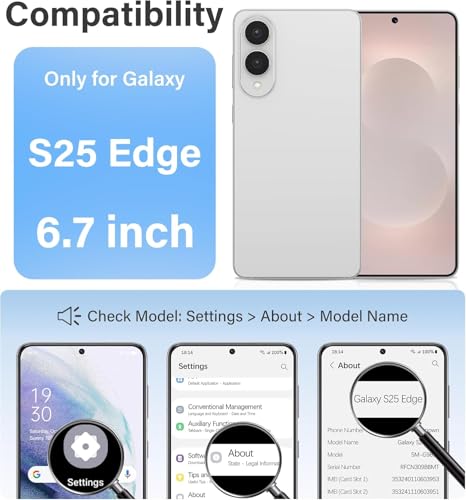 Image of REALCASE Silicone Samsung S25 Edge 5G Back Cover Case, Scratch Resistant Protective Crystal Clear Transparent Shock Proof Bumper Back Cover Case for Samsung Galaxy S25 Edge 5G