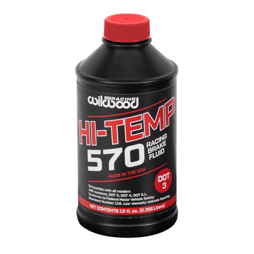 Wilwood 290-0632: Brake Fluid, DOT 3, Hi-Temp, 570 Degrees Fahrenheit, 12 Fluid oz. Bottle, Each