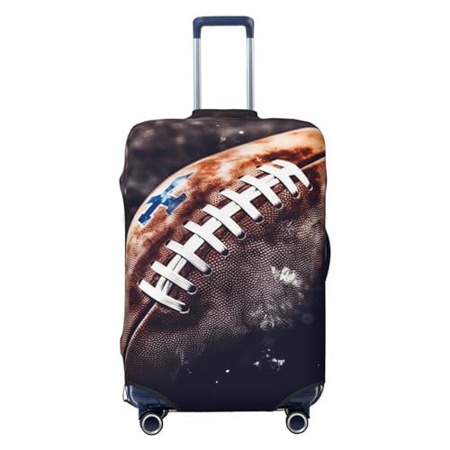 Travel Luggage Cover Anti-Scratch Suitcase Cover Protector Elastic Thicken Luggage Protector Washable Baggage Covers American Football Suitcase Sleeve Fit 18-32 Inch Luggage Small