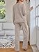 LILLUSORY Womens 2 Piece Lounge Sets Winter Outfits 2025 Sweatsuit Matching Pjs Airport Vacation Travel Fall Pajamas Fashion Khaki L