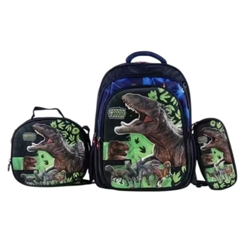 Kit escolar infantil, Mochila, Lancheira Térmica e Estojo Em 3D - Menino com Lâmpada Led (5)