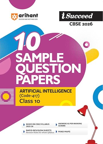 Image of Arihant i-Succeed CBSE Sample Question Papers 2026 Artificial Intelligence (Code 417) Class 10 | 10 Sample Question Papers | Rapid Revision Sheets | 3 ... on CBSE Sample Paper | Engliah Medium