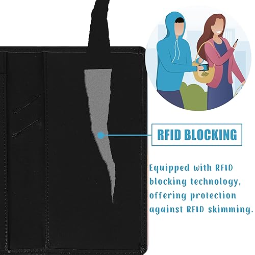Sanlykate Checkbook Cover - RFID Blocking PU Leather Case for Duplicate Checks, Men & Women, with Pen Holder & Free Divider, Cartoon Dogs - Thumbnail 5
