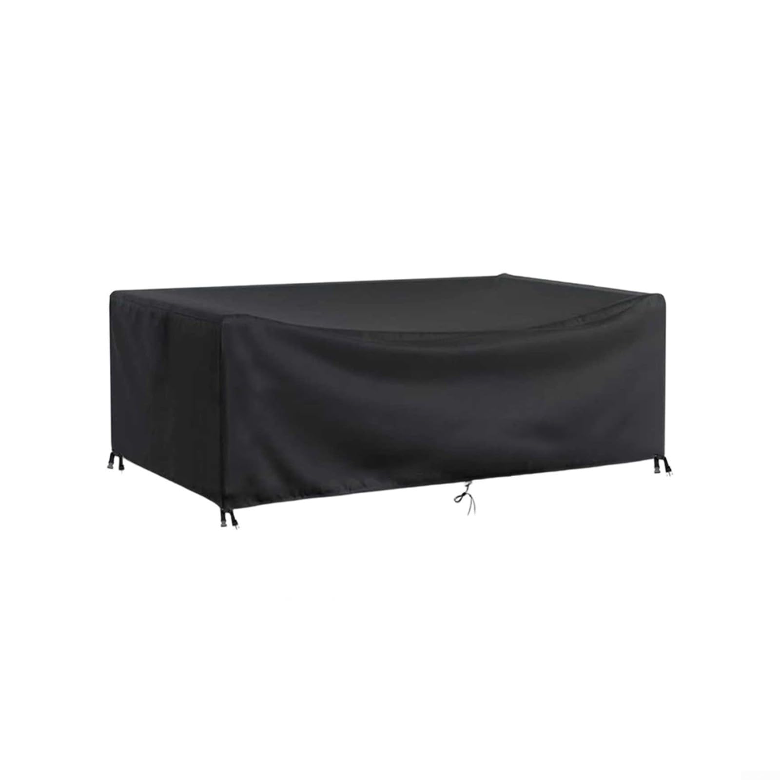 Wasserdichte Abdeckung für Terrassenmöbel für Kombi-Sofas, 420D robuster Garten-Sofa-Schutz mit Belüftung und Gurten, schwarz (305 x 102 x 74 cm)
