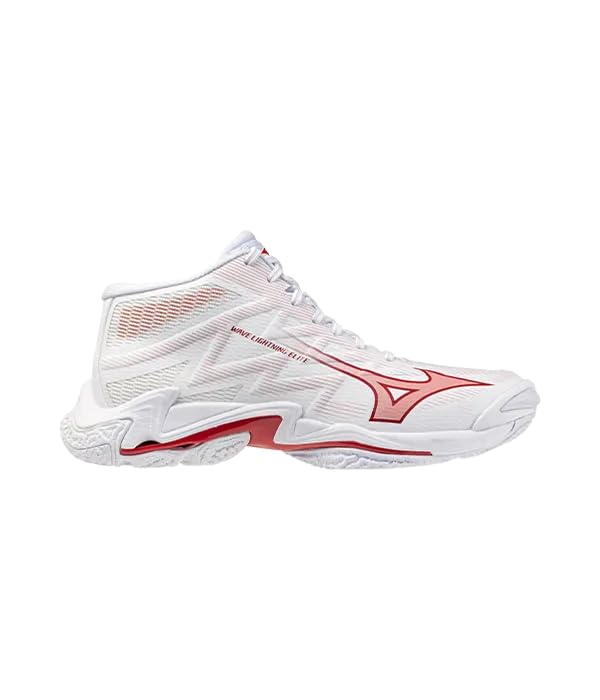 Mizuno Zapatillas Wave Lightning Elite MD Blancas/Rojas Mujer 2026