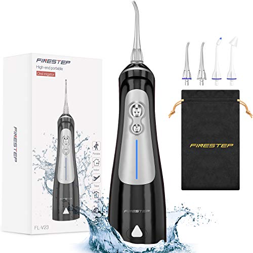 Water Flosser Professional Cordless Dental Oral Irrigator, Portable and Rechargeable IPX7 Waterproof 6 Modes Water Flosser 300ML Water Tank for Home and Travel, Braces & Bridges Care