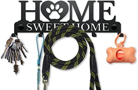 Hunde Garderobe Mit 4 Haken - Holz Schlüsselbrett Mit Ablage Für Flur