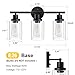 Unicozin Modern Bathroom Light Fixtures, 3 Light Vanity Lights, Black Wall Lamp with Clear Glass for Bathroom, Mirror, Living Room, Bedroom, Hallway, E26 Base