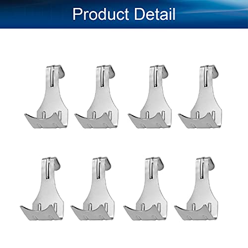 Image of Solid Moulding Picture Hooks Hangers Rail Hanging Hook Galvanized Finish 2.13 inchx1.14 inchx0.87 inch(L x W x H), Silver Tone 8pcs