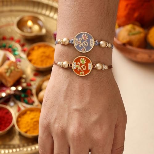 TIED RIBBONS Raksha bandhan Rakhi Bracelet for Brother Rakhi 2 Set | Rakhi for Bhaiya | Rakhi Thread - Rakhi for Brother Set of 2 Rakhi Set | Roli Tika by TIED RIBBONS - Used condition - Image 2