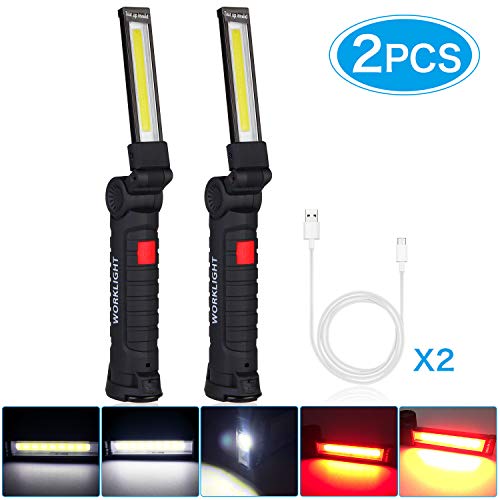 COB flashlight torch usb rechargeable led work light magnetic, COB led flashlight, magnetic