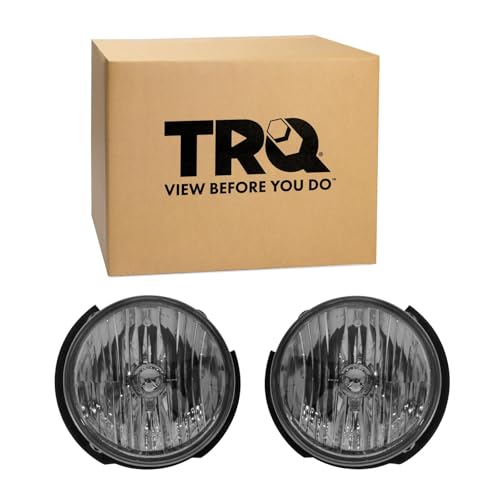 Image of TRQ 2 Piece Headlight Assembly Set Driver & Passenger Side Compatible with Jeep Wrangle 2007-2017 Wrangler JK 2018 CH2502175 CH2503175 55078148AC 55078148AD 55078149AC 55078149AD