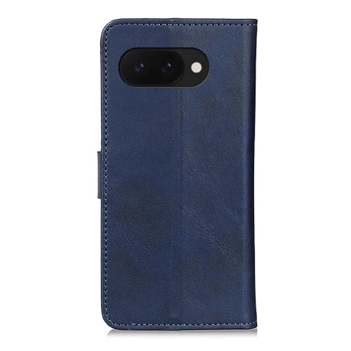 Étui Google Pixel 9a bleu aspect vache avec portefeuille intégré