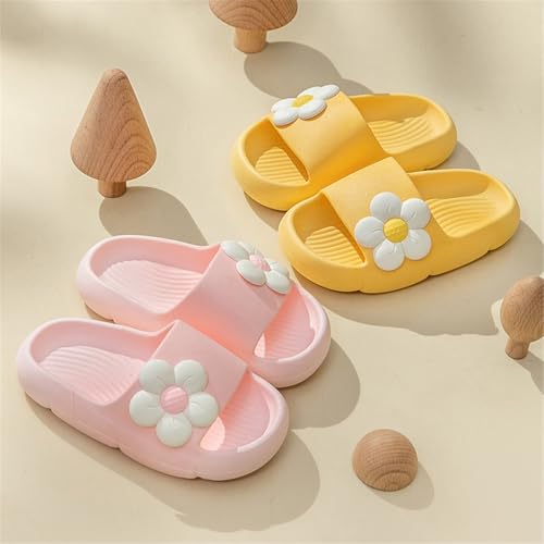 Girls Comfy Soft Flower Cloud Slides Kids Non Slip Lightweight Shower Sandals Thick Sole House Bedroom Slippers4