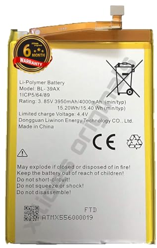 Image of BL-39AX Battery for Infinix Hot 4 (4000mAh) Battery with 6 Month Warranty** (V170)