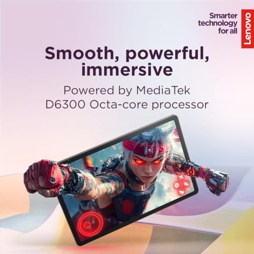 Image of Lenovo 11″ Idea Tab, 2.5K Touchscreen, 90Hz, MediaTek Dimensity 6300, 4GB RAM 192 GB Storage(128GB UFS+64GB SD Card), Integrated Arm Mali-G57 MC2, Lightweight Tablet for Study & Entertainment