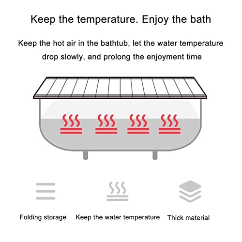 Couverture de baignoire pliante pour stopper le refroidissement de l'eau - 8