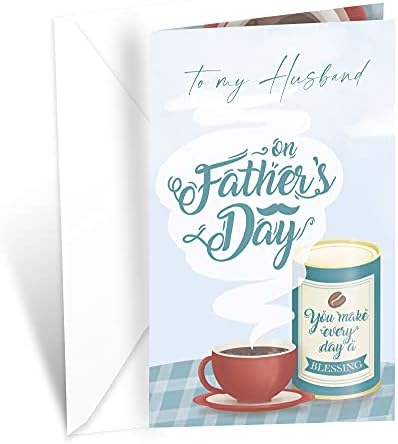 Amazon.com : 1Up Greetings Fathers Day Card for Husband | Best Dad ...